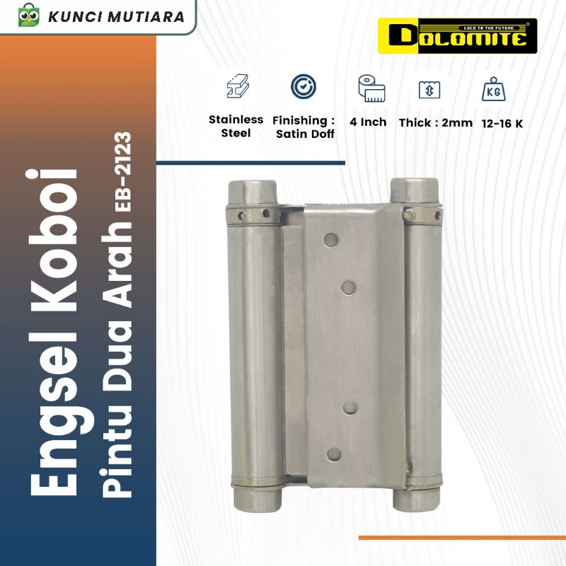 Engsel Koboi Pintu Bolak Balik 4inch Stainless Dolomite EB 2123