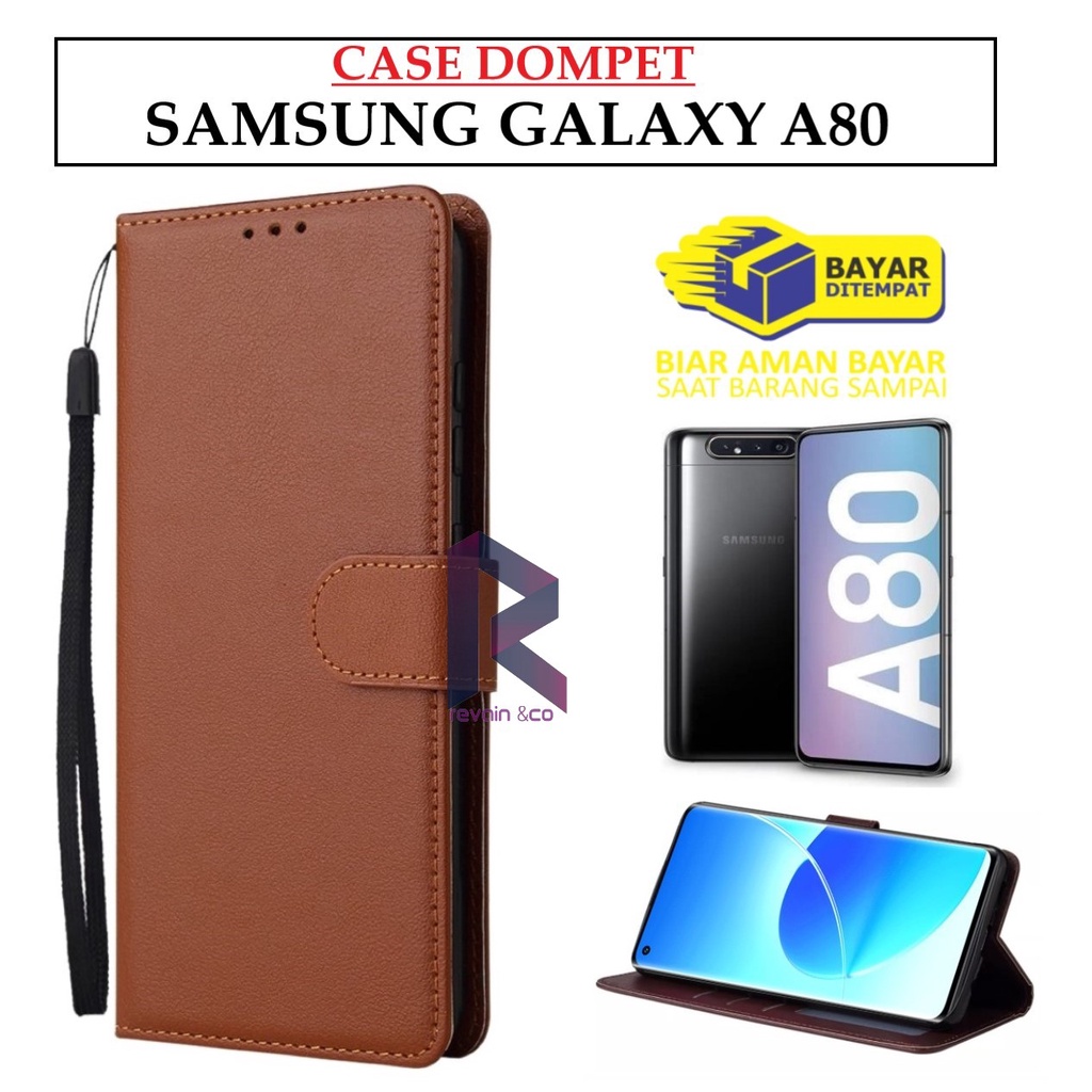 FLIP COVER SAMSUNG GALAXY A80 FLIP WALLET LEATHER KULIT PREMIUM SARUNG BUKA TUTUP KESING HP FLIP CASE SAMSUNG GALAXY A80