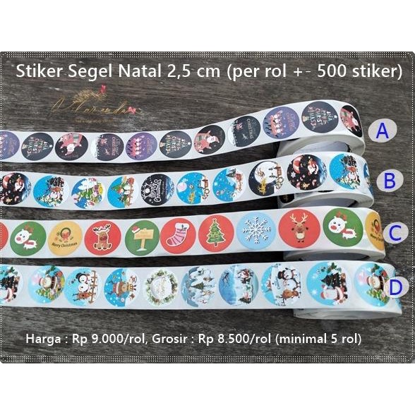 

NATL-307 : Stiker Segel Natal 2,5 cm (per rol +- 500 stiker)