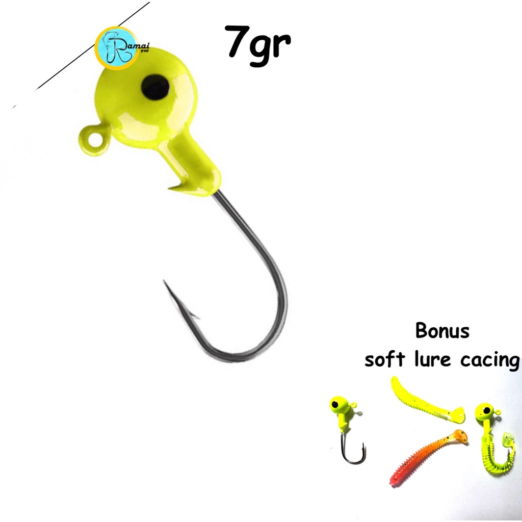 KAIL JIG HEAD 7gr LUMINOUS GLOW IN DARK 3,5cm HIGH MATERIAL CARBON