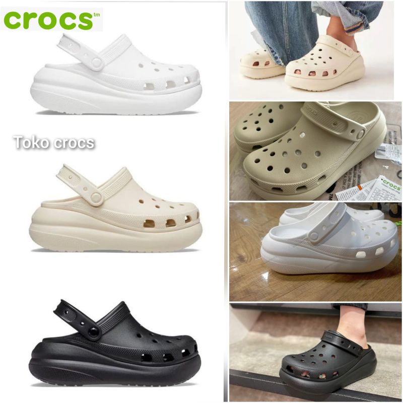 Crocs Crush Clog / Crocs Classic Crush clog / Sandal Wanita Crocs Crus