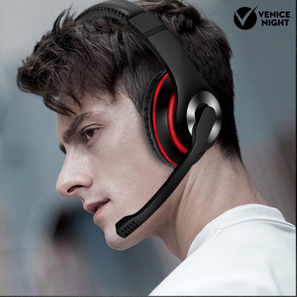 (VNEP) (Berkabel) GM-005 Headphone 3.5mm Jack Noise Reduction Retractable Earphone dengan Mic untuk Gaming