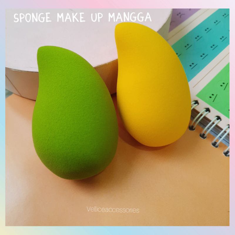 Shape Spon Mangga | Spon Buah | Spons Sponge Beauty Blender Puff Foundation Spon Mango -1 Pcs F508