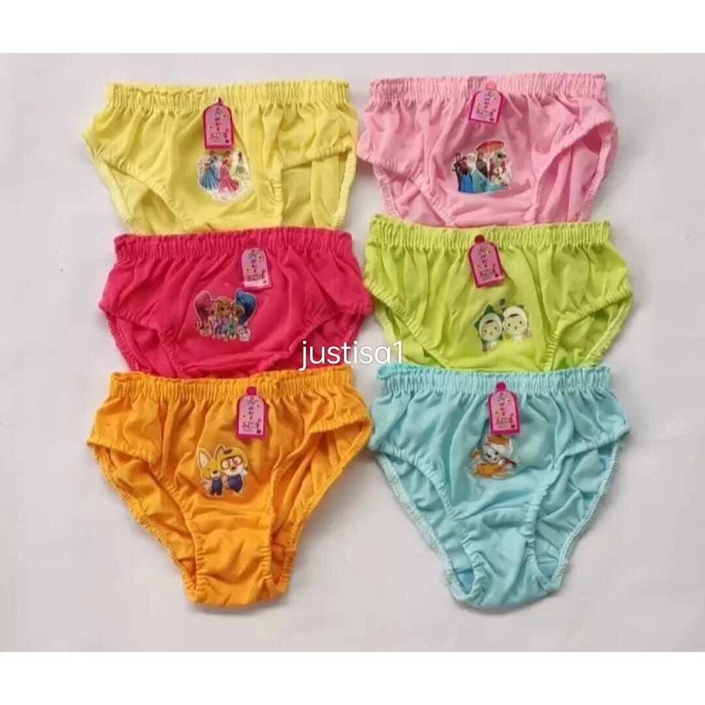 terbaru..6 PCS CELANA ANAK PEREMPUAN MOTIF LUCU TERBARU