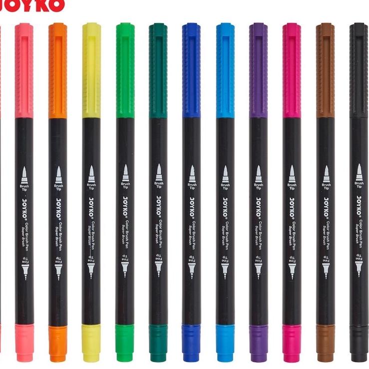 

⇝ Color Brush Pen Pena Kuas Warna Joyko CLP-13 12 Warna Color ㅇ