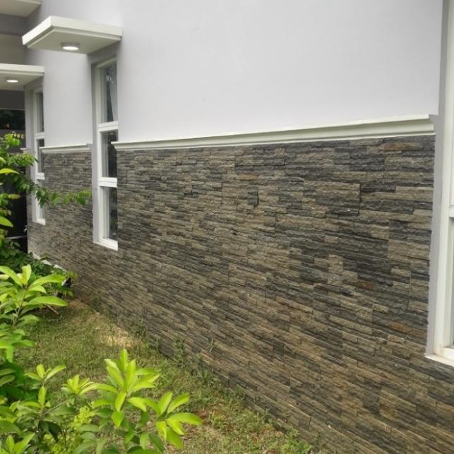 Batu alam susun sirih andesit 3cm - 3x30cm