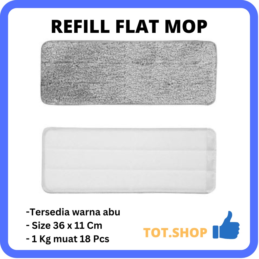 [REFILL FLAT MOP] KAIN PEL MICROFIBER REFILL SUPER MOP