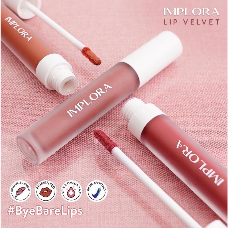 IMPLORA Lip Velvet Pigmented 2.9gr / Lipstick Longlasting BPOM
