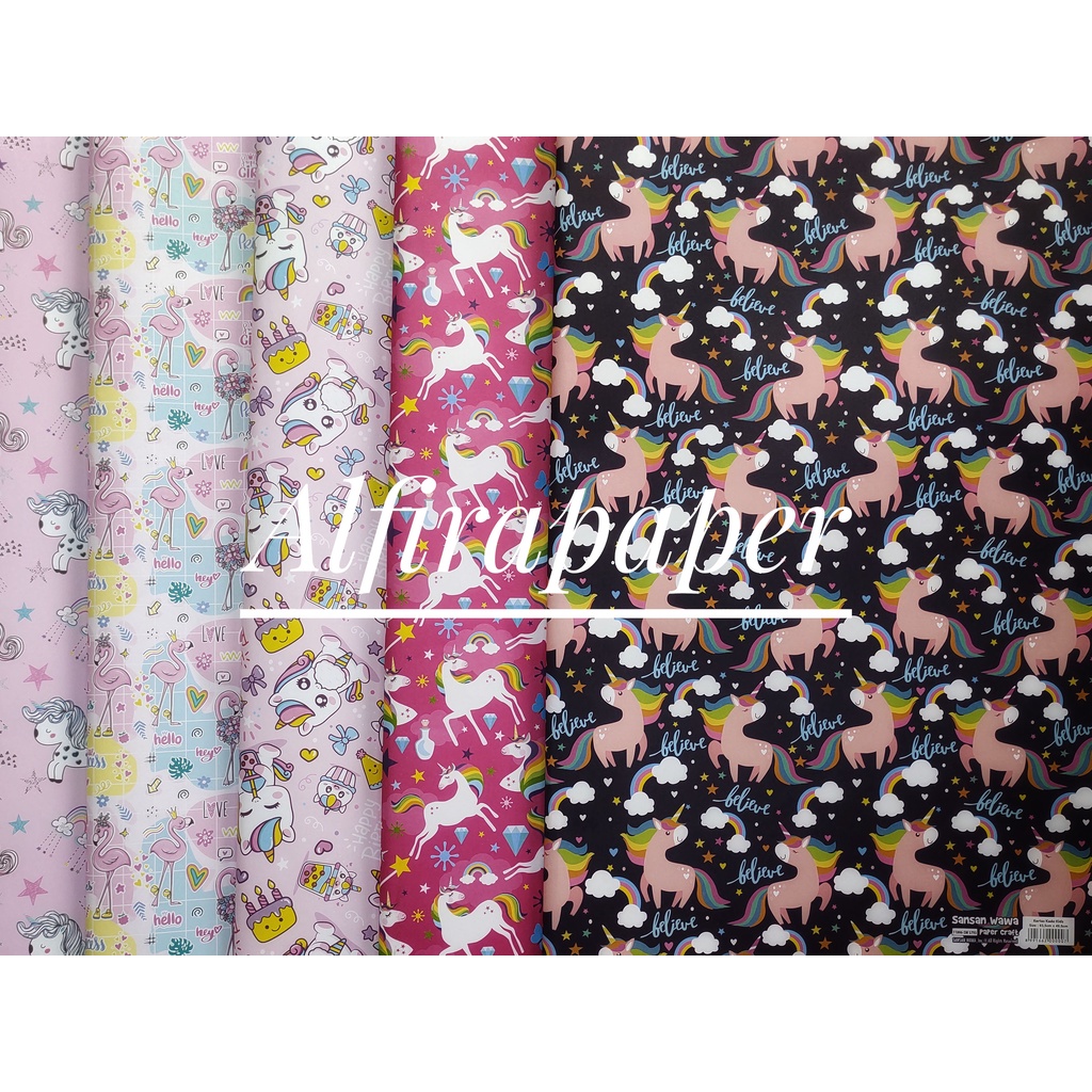 

Kertas Kado Karakter Pink Sansan Wawa