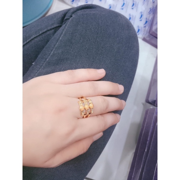 cincin wanita // perhiasan lapis emas//cincin permata//cincin