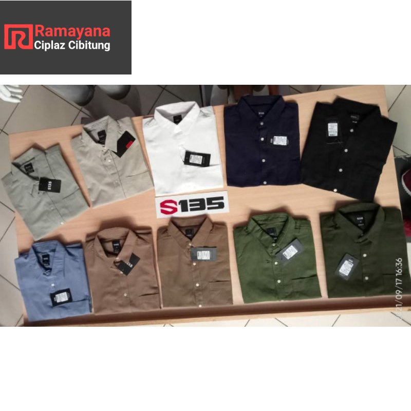 Kemeja Lengan Pendek Reguler / Original Brand S135 / Ramayana Cibitung