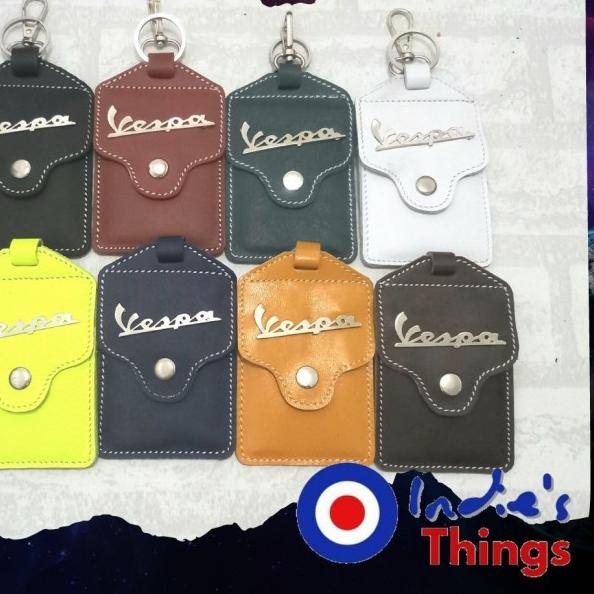 Dompet Kunci/Dompet STNK - Vespa Emblem - Hitam
