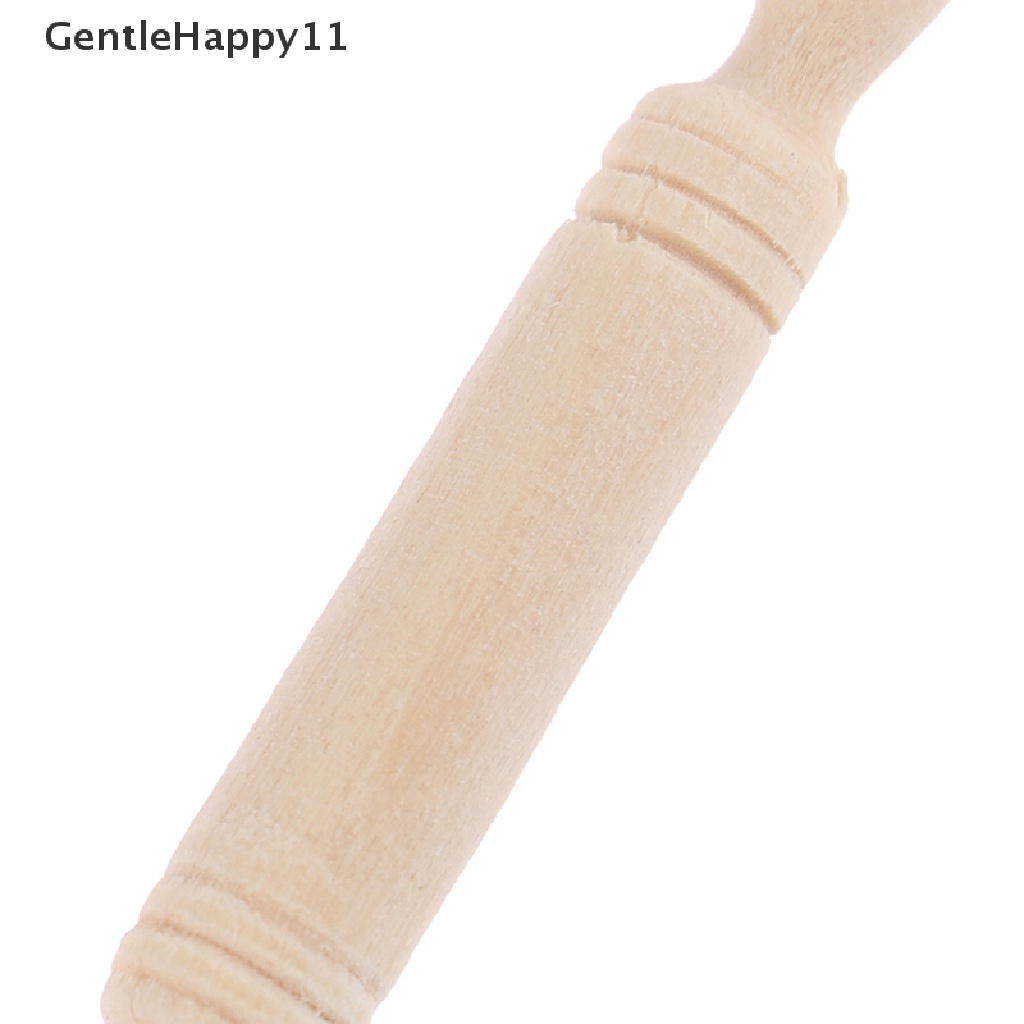 Gentlehappy 6pcs/set 1: 12rumah Boneka Miniatur Kayu Model Rolling Pin Aksesoris Dapur id