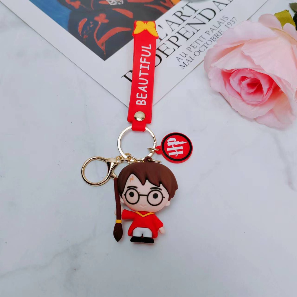 HarryPotter Ron Hermione Malfoy Keyring Keychain Pendant Figure Toy Xmas Gift