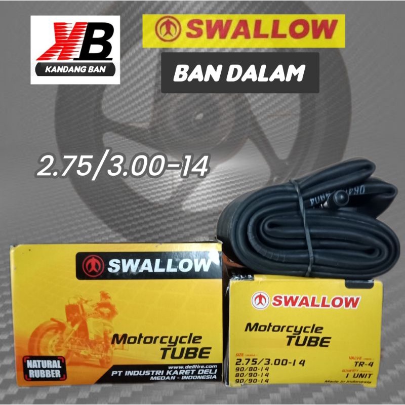 BAN DALAM SWALLOW 2.75/3.00-14 UNTUK SEMUA MOTOR MATIC (PRODUK DI JAMIN ASLI)