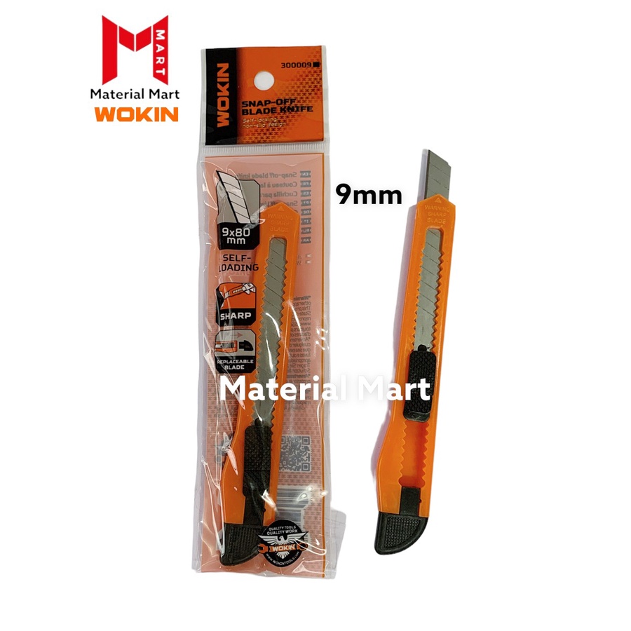 Cutter Wokin 9mm | Cutter 18mm | Pemotong Kertas Murah | Pisau Potong | Material Mart