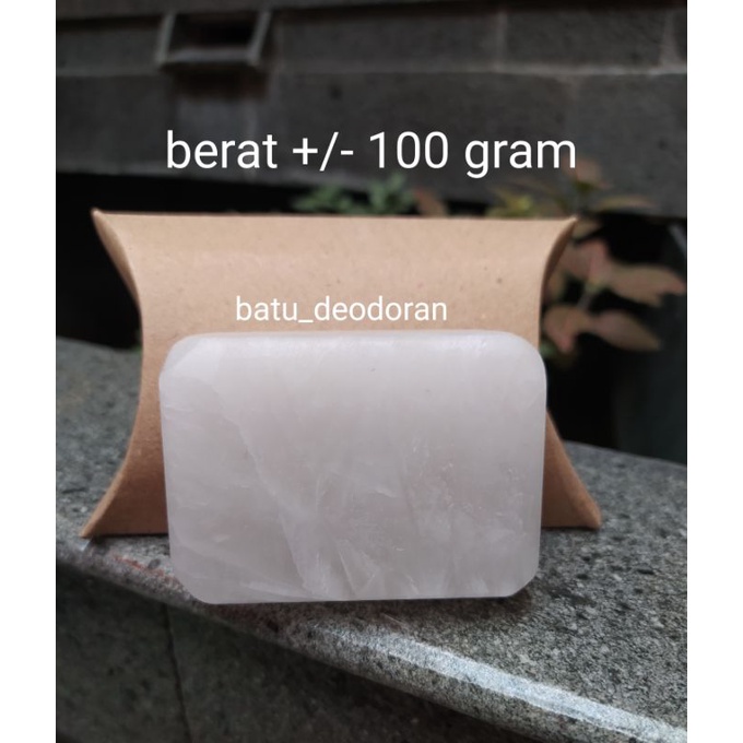 BATU DEODORAN DEODORANT TAWAS CRYSTAL KEMASAN PILLOW BOX PENGHILANG BAU BADAN