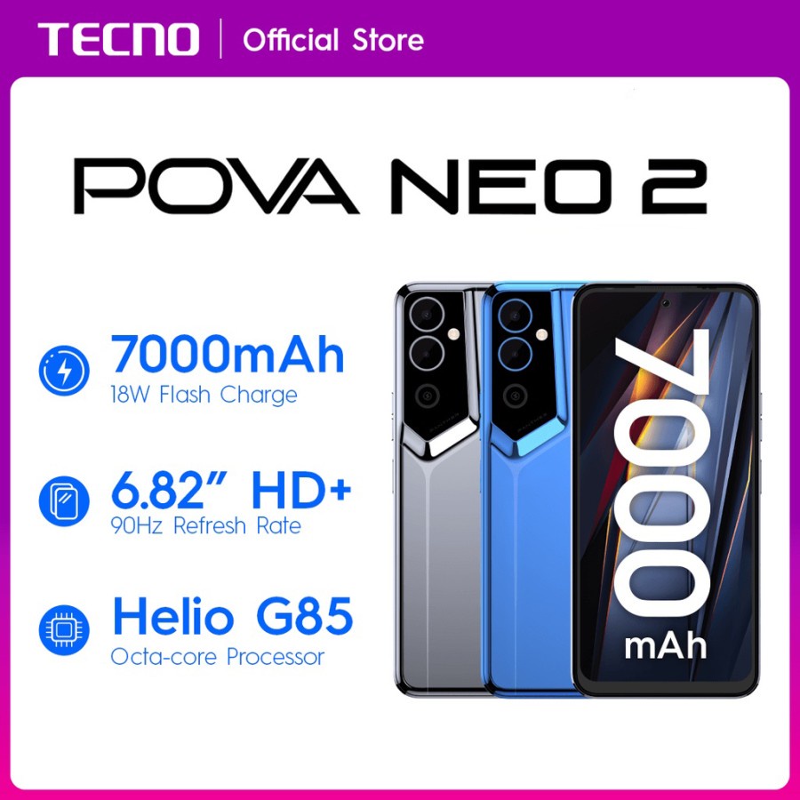 Tecno Pova Neo 2 4/128 Ram 4GB Rom 128GB Garansi Resmi