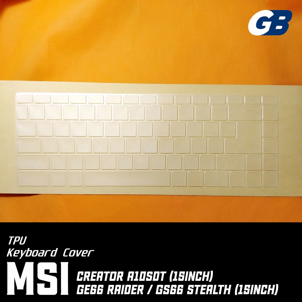 MSI Creator 15 A10SDT, GE66 Raider, GS66 Stealth TPU Keyboard Cover