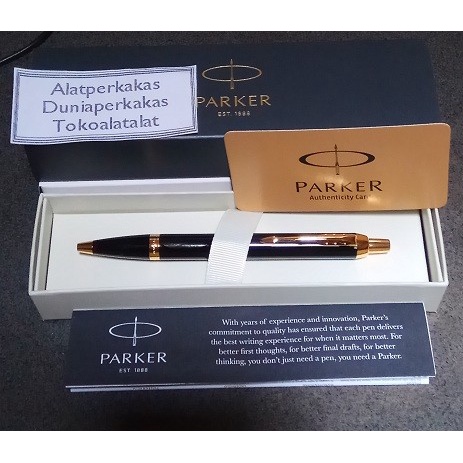 

PULPEN PARKER IM BLACK PREMIUM GOLD TRIM BALL PEN ORIGINAL RESMI GRATIS ONGKIR