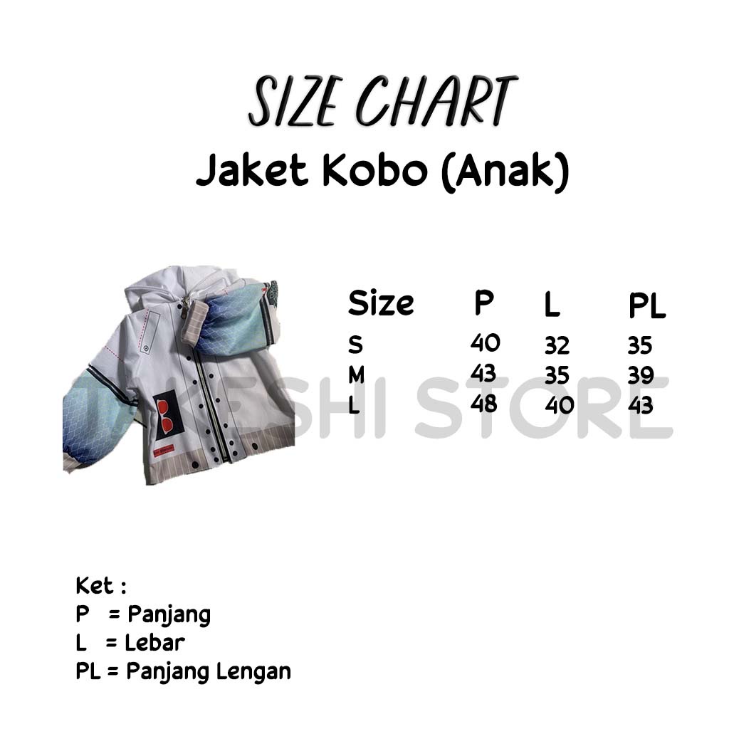 Kobo kanaeru jaket printing anak dewasa hololive