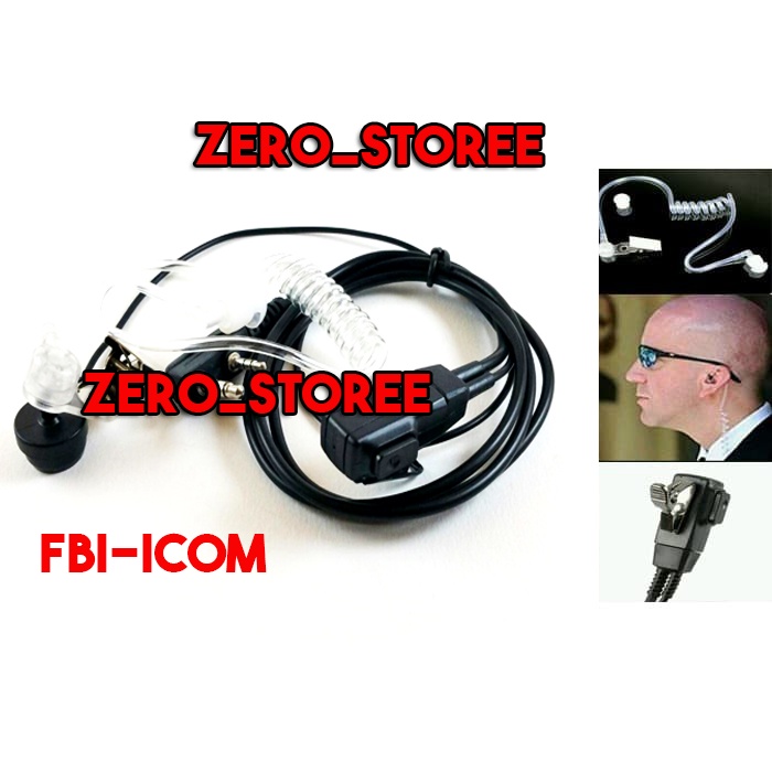 V88 U88 IC-V88 IC-U88 FBI Handsfree Icom Headset FBI Earmic HT FBI headset Tekuk handsfree Selang v80 v8 v86 Hedset Earset