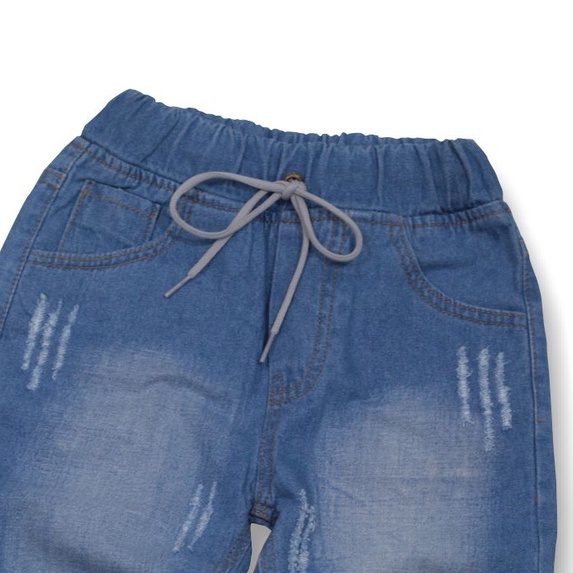 Setelan Kaos Distro Anak Celana Jeans Pendek Usia 3-12 Tahun By H22Story