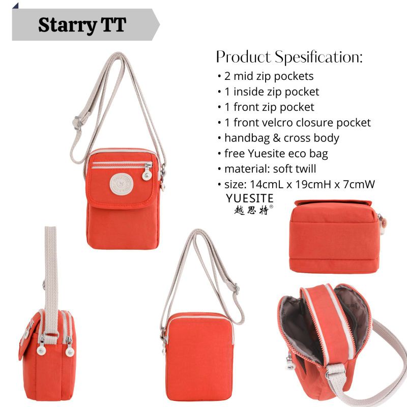 Tas selempang wanita sling bag unisex yuesite starry HT original cyutebags