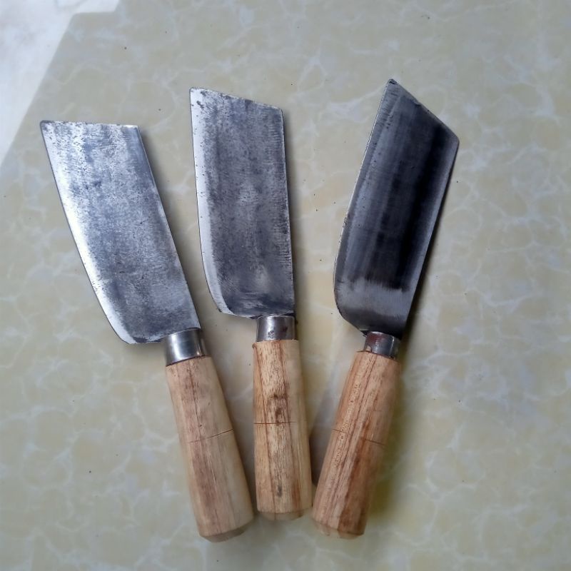 PISAU CINCANG GAGANG KAYU BAHAN PLAT BAJA GERGAJI