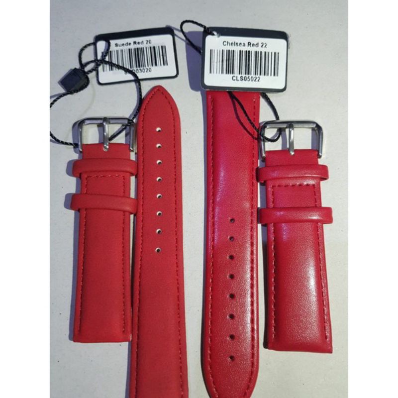 tali jam tangan kulit Avante italy strap merah berkualitas