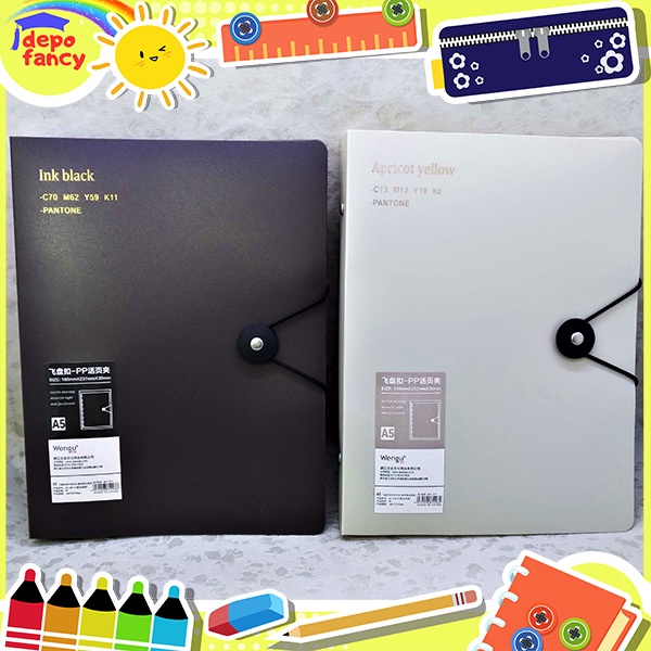 Map Binder A5 + Tali 20H-3 20 Ring Besi TANPA ISI / Binder Note 4 Warna