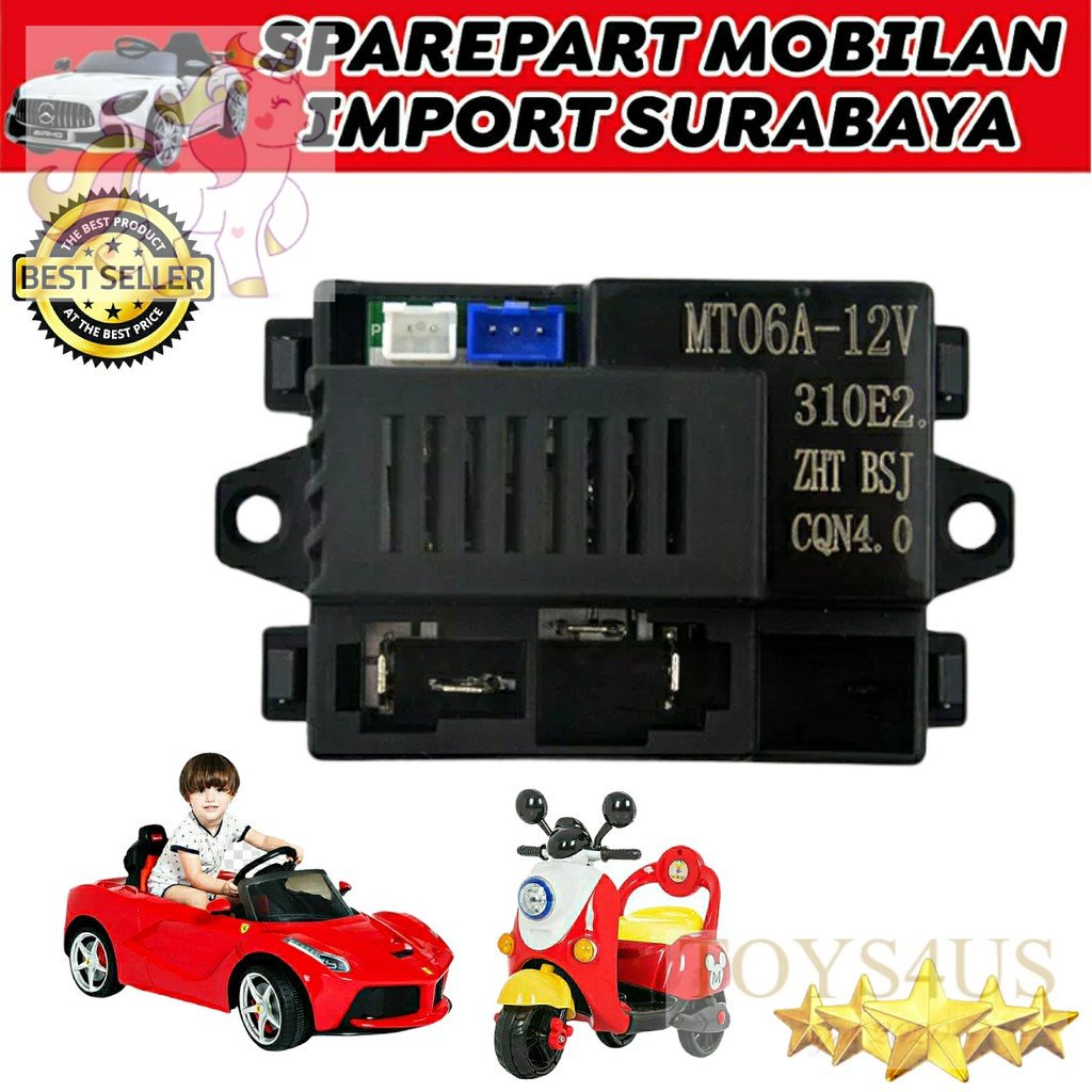 Toys4Us - MODUL MOTOR MOBIL MAINAN AKI MT06A 12 VOLT RECIVER MOBILAN AKI MT06A-12V MESIN MT06 MOTOR 