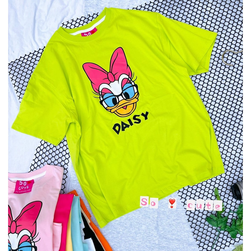 TSHIRT DAISY OVERSIZE UNISEX / ATASAN WANITA IMPORT BANGKOK NOB