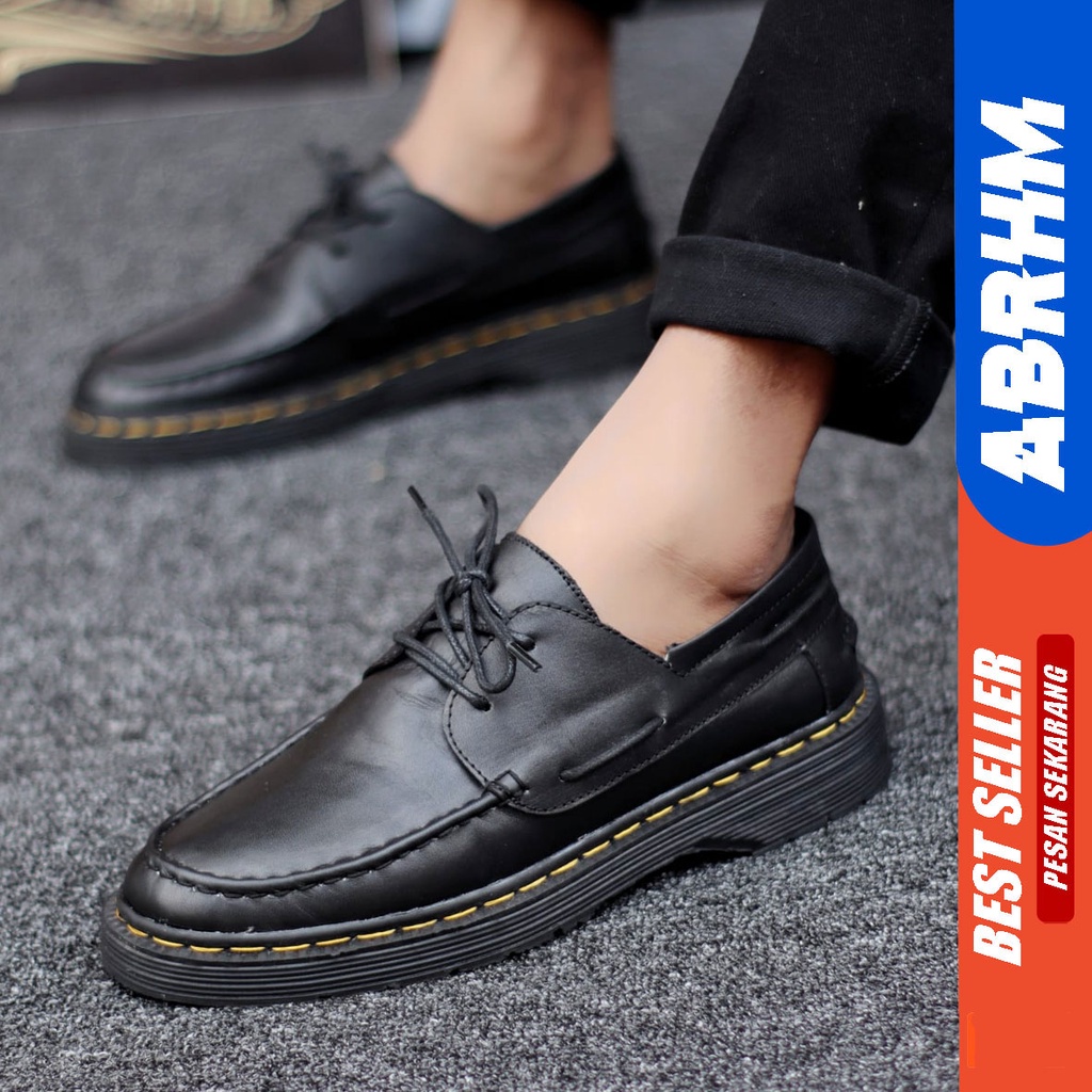 Sepatu Docmart Pria Formal Kulit Asli Zapato Abrhm