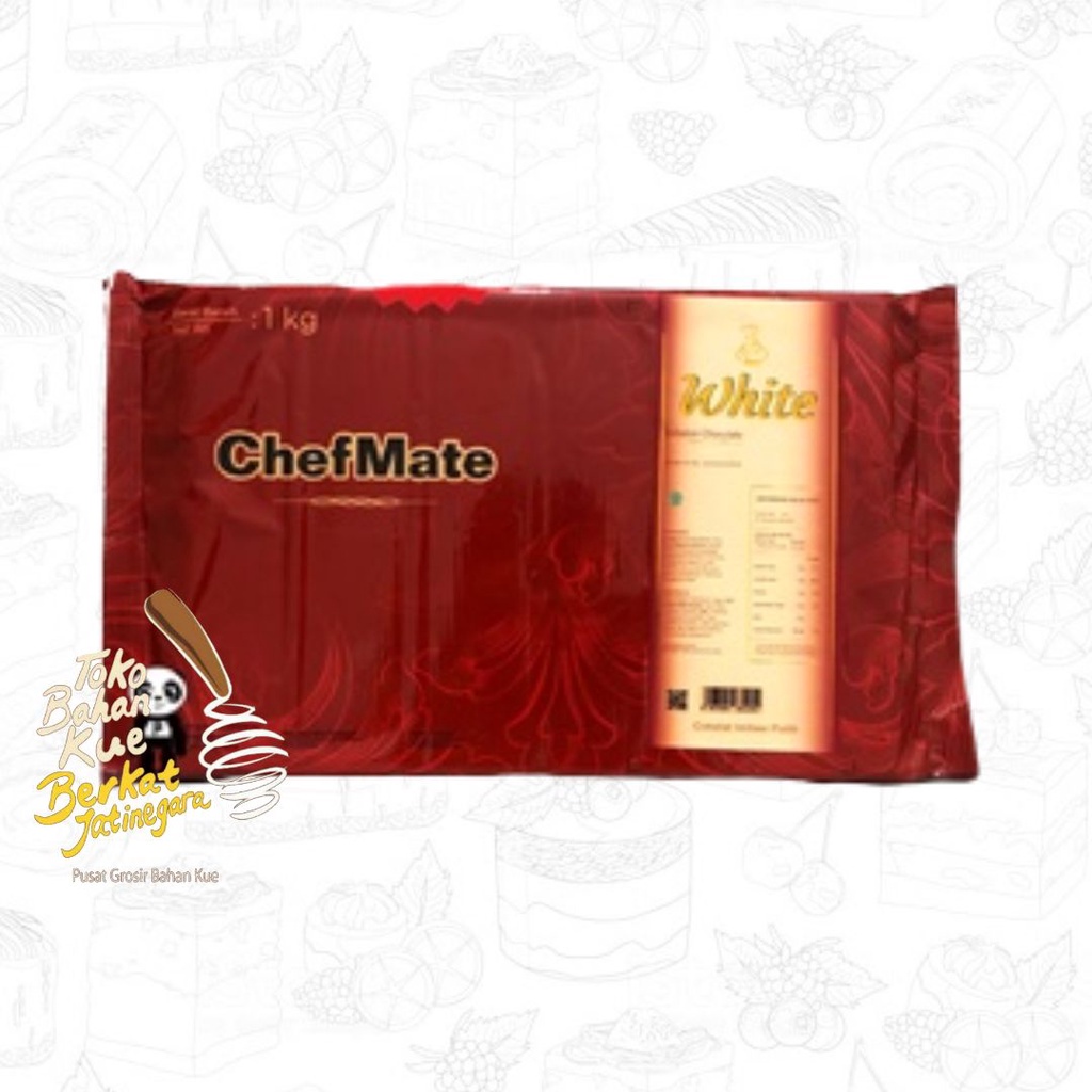 CHEFMATE CHOCOLATE COMPOUND WHITE KEMASAN 1 KG / CTN ( 12 PCS )