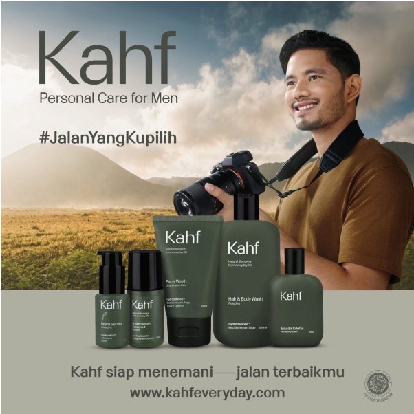 Kahf Gentle Exfoliating Face Scrub 100 ml - Perawatan Wajah Pria Lawan Noda Hitam &amp; Kulit Kusam