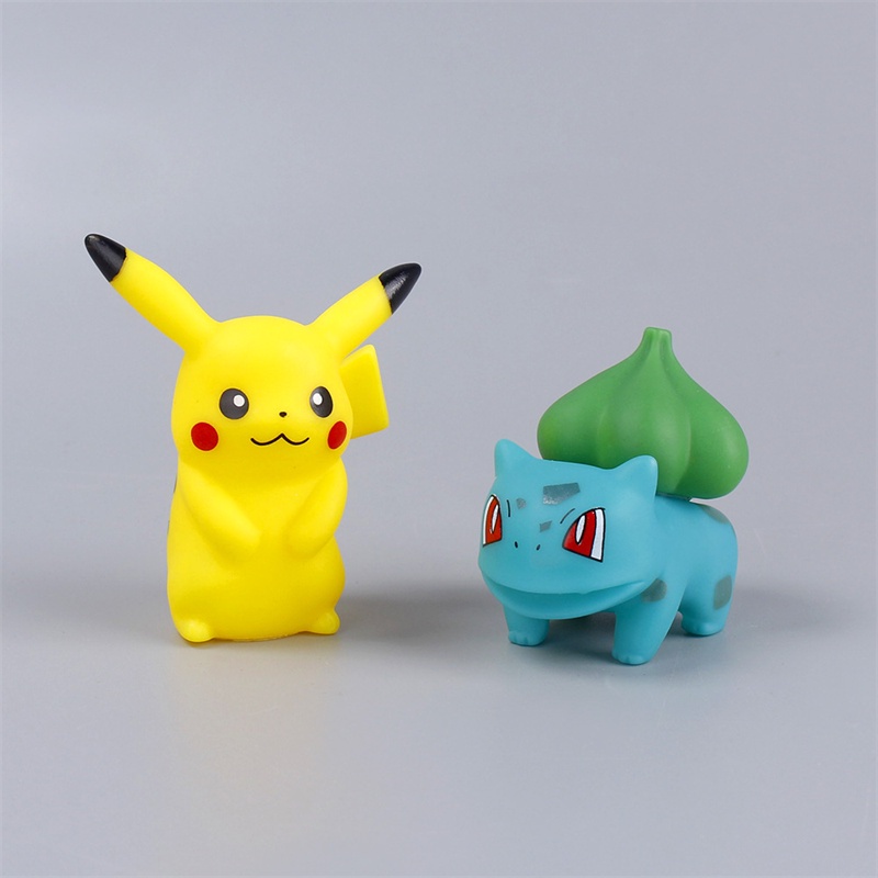 6pcs Mainan Action Figure Pokemon Pikachu Untuk Hiasan Kue