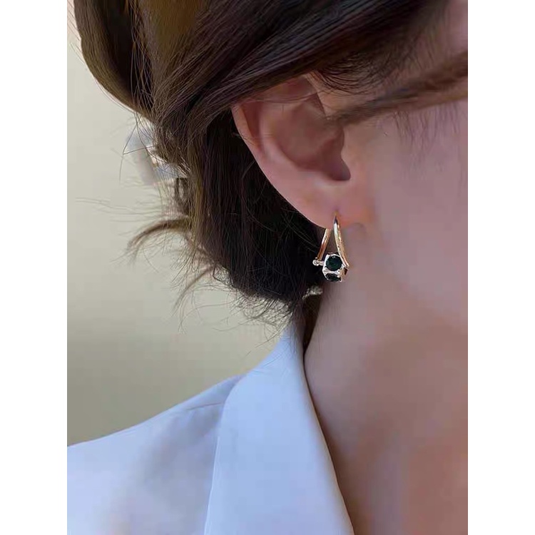 Anting Zircon Warna Hijau Untuk Wanita