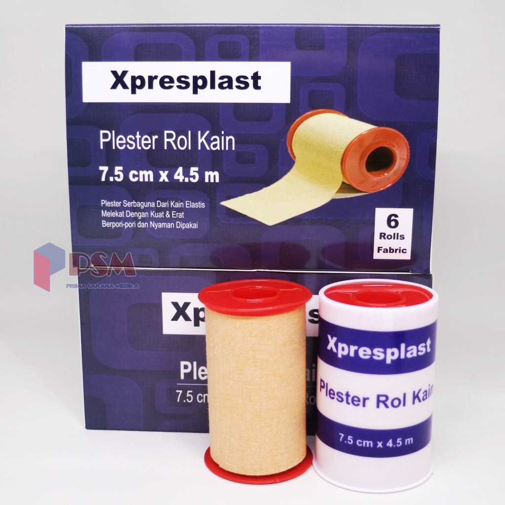 Plester Roll Kain 7,5cm x 4,5m Xpresplast Gidcare / sejenis Leukoplast