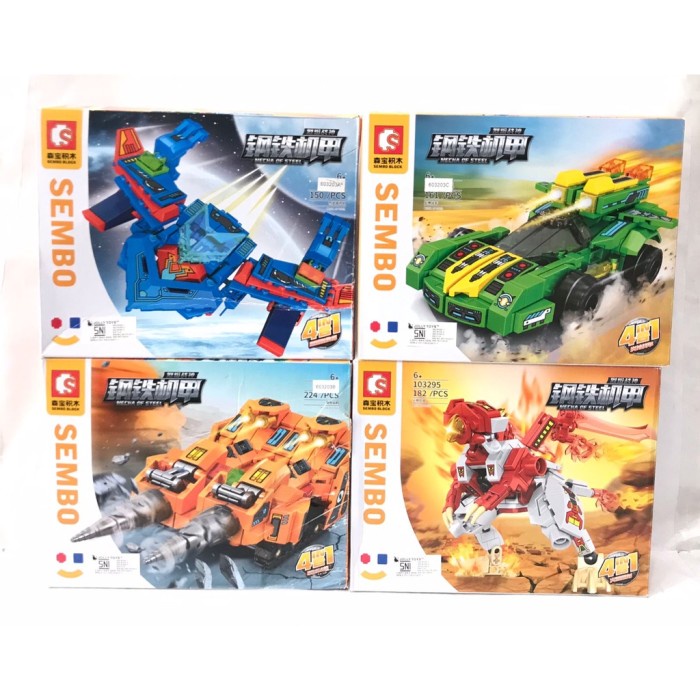 Promo Mainan Anak Brick Sembo Block 4In1 Mecha Of Steel 603203 Terbaru