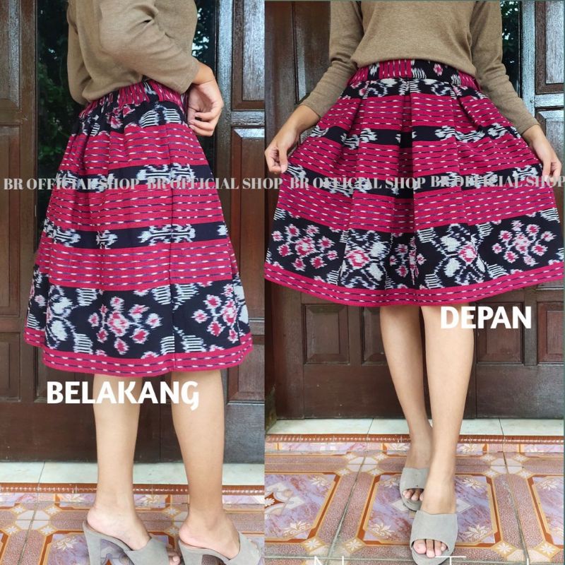 ROK LIPAT MAYUNG, ROK PENDEK TENUN WIRU