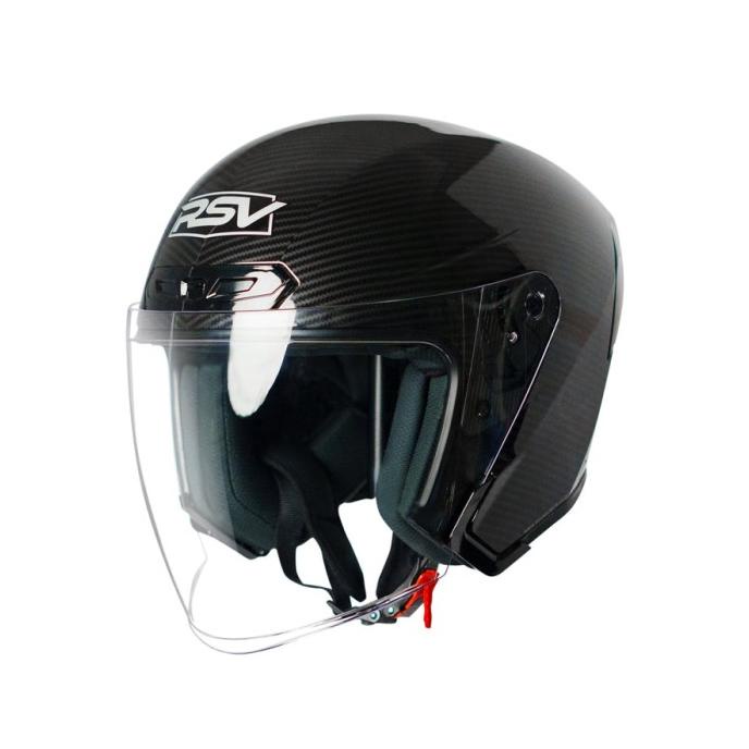 Jual HELM RSV NEW WINDTAIL CARBON GLOSSY HELM HALF FACE RSV HELMET
