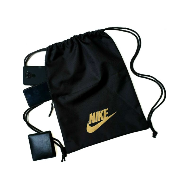 Tas Serut - Gymsack - String Bag Pria &amp; Wanita Nike Small Gold Edition
