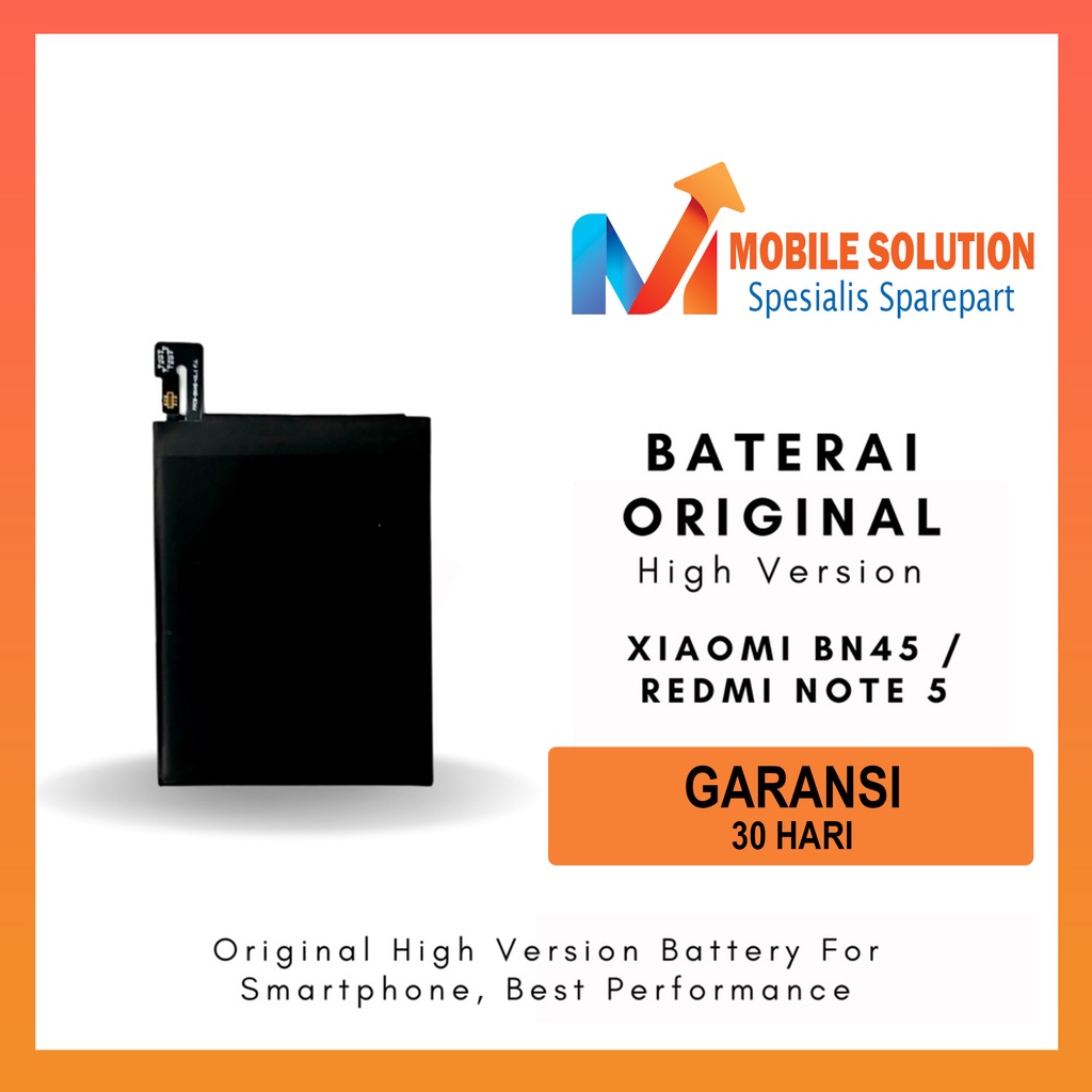 Grosir Baterai Xiaomi Redmi Note 5 / Baterai Xiaomi BN45 High Version Garansi 1 Bulan + Packing