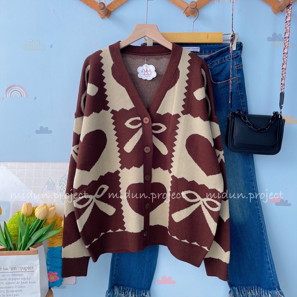 MISKA CARDY | CARDIGAN MOTIF PREMIUM