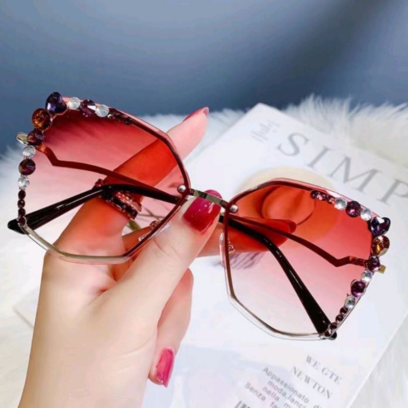 kacamata gaya permata anti radiasi anti silau