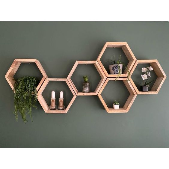 Jual RAK HEXAGONAL / RAK DINDING / RAK AMBALAN / HIASAN DINDING ...