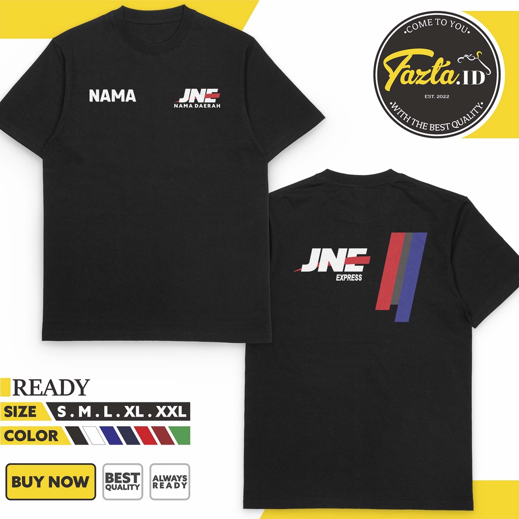 Kaos JNE Express Custom Design Gratis Nama Lengan Pendek - Baju - T Shirt - Fazta ID