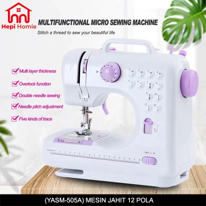 Jual Mesin Jahit Mesin Jahit 12 Pola Jahitan Zig Zag 505 Mini Sewing