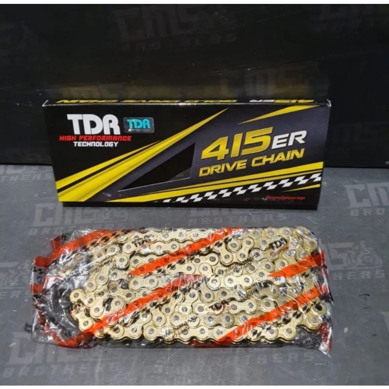 rante Chain / Rantai MotorMerk TDR
Ukuran 415-130 ER
Warna Gold